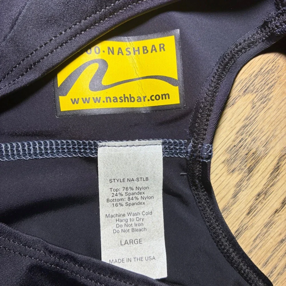 Nashbar Mens Cycling Bib Shorts Black Padded Chamois Large NA-STLB Made in USA